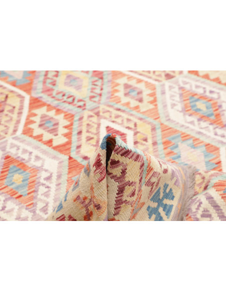 Rug Kilim Afghanistan 204x300 Cream Terracotta