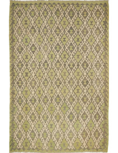 Tappeto Kilim Afghanistan marrone verde 201x304