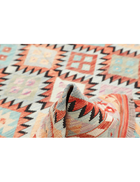 Tappeto Kilim Afghanistan 143x201 Azzurro Terra