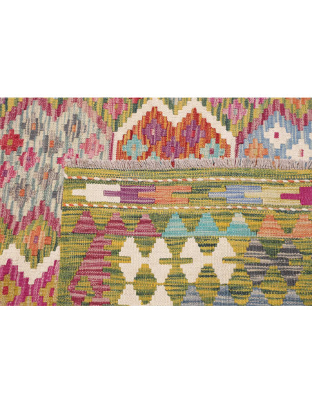 Rug Kilim Afghanistan 262x345 Olive Green Mauve