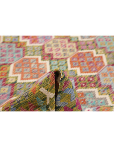 Rug Kilim Afghanistan 262x345 Olive Green Mauve