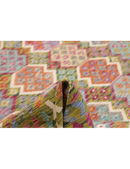 Rug Kilim Afghanistan 262x345 Olive Green Mauve