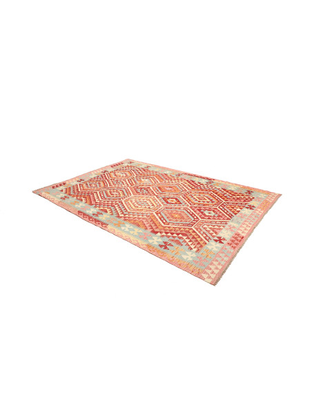 Kilim 197x282 Cm Afghan Kilim, Hand-carded Wool cotton