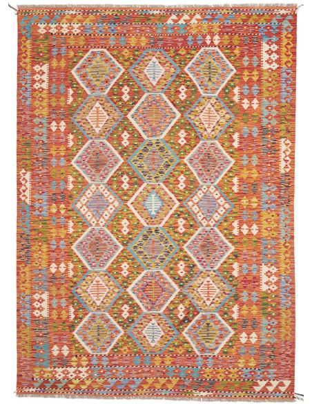 Rug Kilim Afghanistan 173x250 Orange Red Yellow