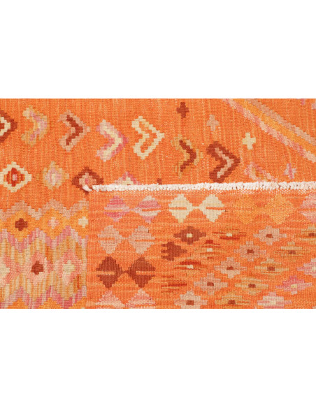 Rug Kilim Afghanistan 105x147 Orange Peach Rose