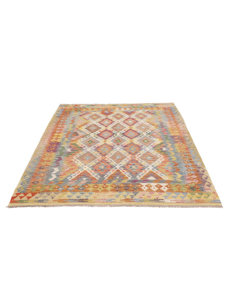 Rug Kilim Afghanistan 153x202 Cream Beige Blue
