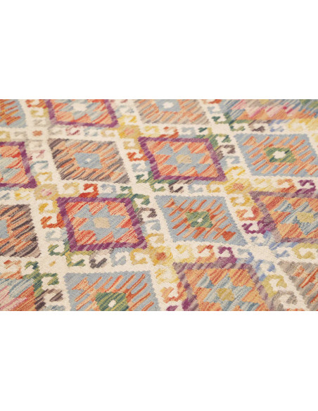 Rug Kilim Afghanistan 153x202 Cream Beige Blue