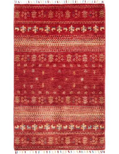 Hand Made Rug Siva Pakistan 83x128 Red Beige