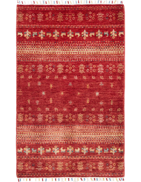 Hand Made Rug Siva Pakistan 83x128 Red Beige