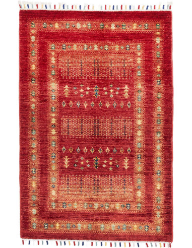 Hand Made Rug Siva Pakistan 78x119 Red Beige