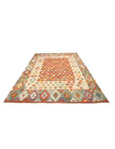 Kilim 207x288 Cm Kilim Afghano, Lana Cardata A Mano ordito: 2