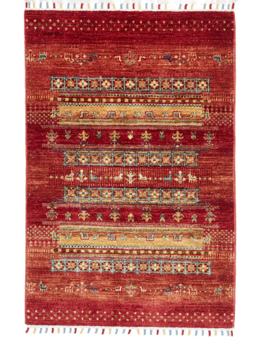 Hand Made Rug Siva Pakistan 81x120 Rust Red Gol