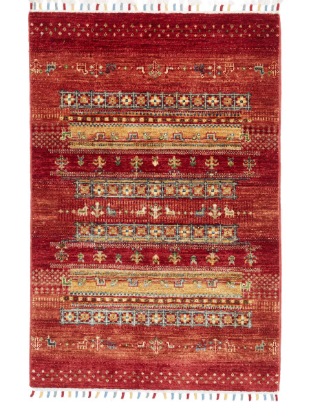 Hand Made Rug Siva Pakistan 81x120 Rust Red Gol
