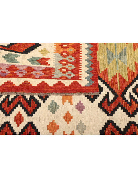 Kilim 198x298 Cm Kilim Afghanistan Hand-carded Wool warp: