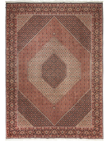 Tappeto Bidjar con seta Persia azzurro 256x355