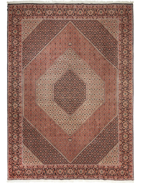 Tappeto Bidjar con seta Persia azzurro 256x355