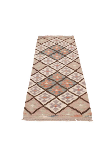 Rug Kilim Afghanistan 61x200 Cream White Brown
