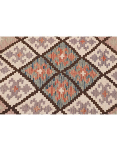 Rug Kilim Afghanistan 61x200 Cream White Brown