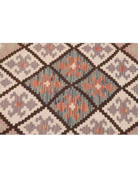 Rug Kilim Afghanistan 61x200 Cream White Brown