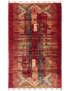 Hand Made Rug Siva Pakistan 80x124 Dark Red Bei