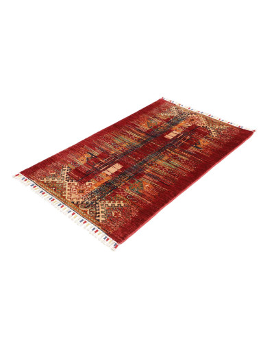 Hand Made Rug Siva Pakistan 80x124 Dark Red Bei