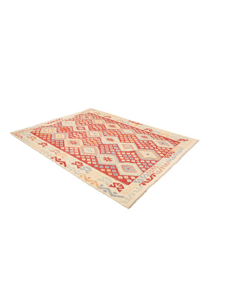 Kilim 183x245 Cm Kilim Afghanistan, Hand-carded Wool warp: