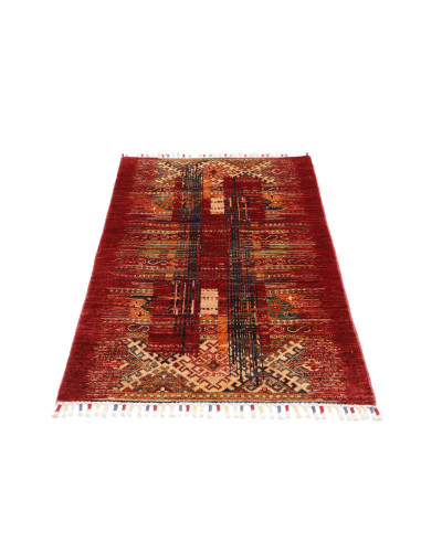 Hand Made Rug Siva Pakistan 81x126 Red Beige