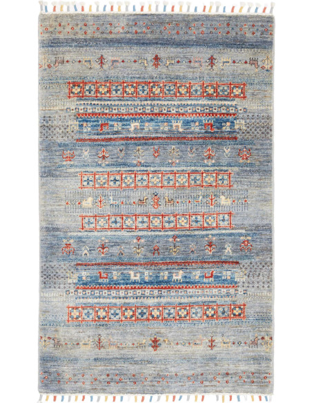 Hand Made Rug Siva Pakistan 81x129 Light Blue G