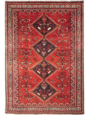 Shiraz 180x260 Cm Shiraz, Persia, Lana Cardata A Mano,
