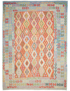 Rug Kilim Afghanistan 256x353 Light Blue Coral