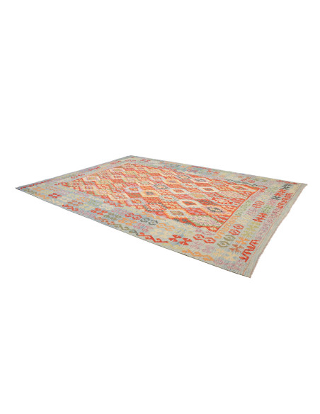 Rug Kilim Afghanistan 256x353 Light Blue Coral