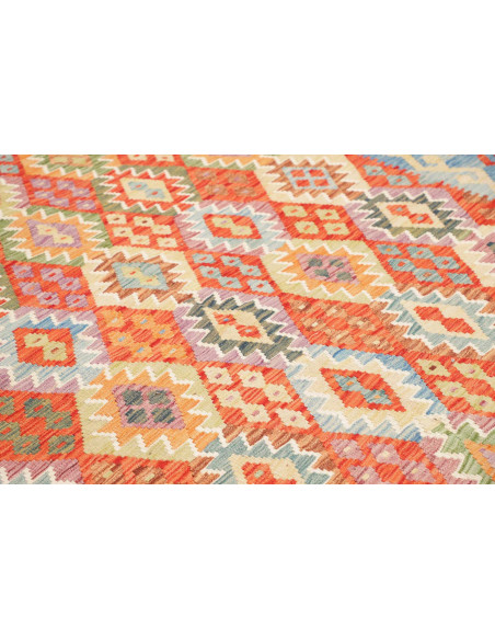 Rug Kilim Afghanistan 256x353 Light Blue Coral