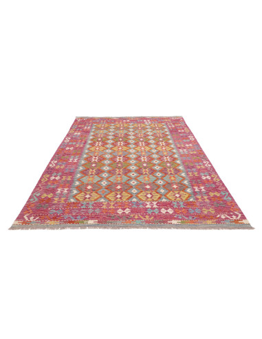 Rug Kilim Afghanistan 172x246 Magenta Blue Oran