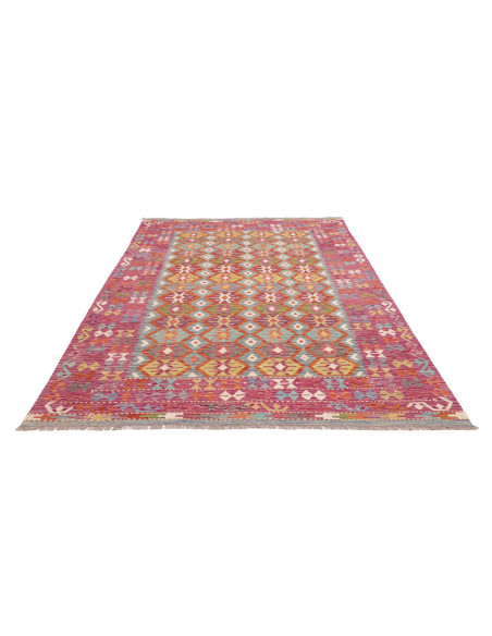 Rug Kilim Afghanistan 172x246 Magenta Blue Oran