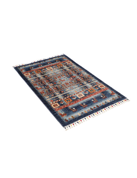 Hand Made Rug Siva Pakistan 81x125 Blue Red