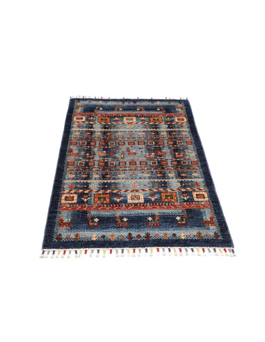 Hand Made Rug Siva Pakistan 81x125 Blue Red
