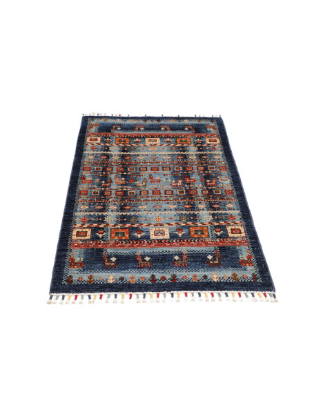 Hand Made Rug Siva Pakistan 81x125 Blue Red