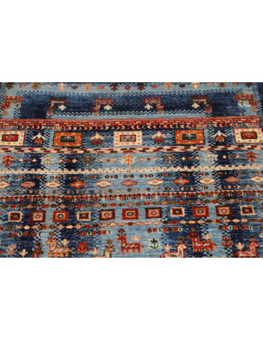 Hand Made Rug Siva Pakistan 81x125 Blue Red