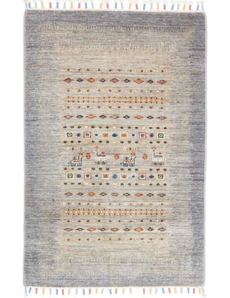 Hand Made Rug Siva Pakistan 80x118 Grey Blue Sa