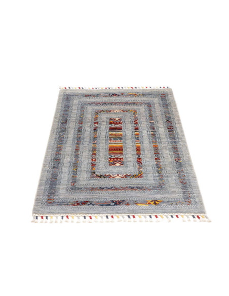 Hand Made Rug Siva Pakistan 80x111 Greyish Blue