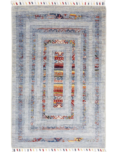 Hand Made Rug Siva Pakistan 80x118 Greyish Blue