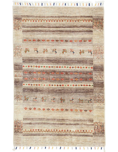 Hand Made Rug Siva Pakistan 80x120 Beige Brown