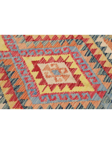 Hand Made Rug Kilim Afghanistan 100x149 Red Blu
