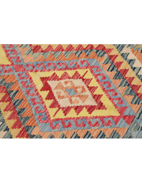 Hand Made Rug Kilim Afghanistan 100x149 Red Blu
