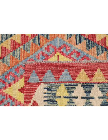 Hand Made Rug Kilim Afghanistan 100x149 Red Blu