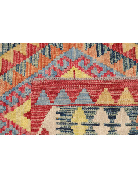 Hand Made Rug Kilim Afghanistan 100x149 Red Blu
