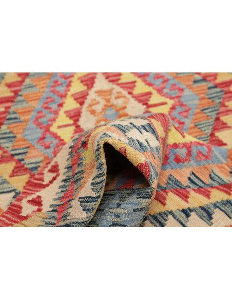 Hand Made Rug Kilim Afghanistan 100x149 Red Blu