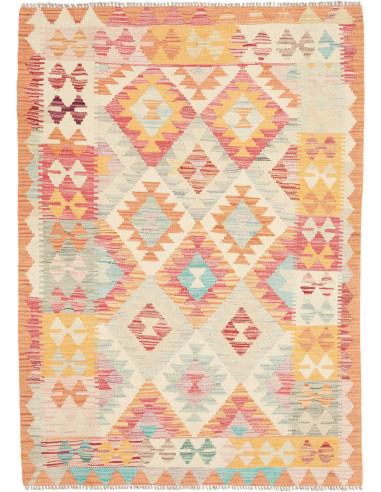 Hand Made Rug Kilim Afghanistan 105x146 Beige O