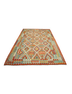 Kilim 204x294 Cm Kilim Afghanistan, Hand-carded Wool warp: 2