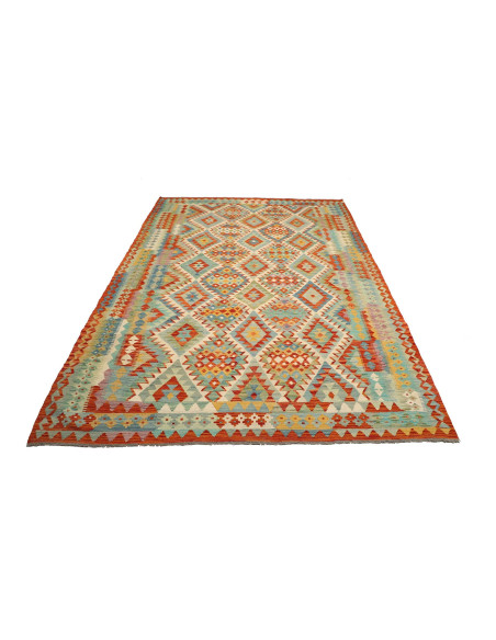 Kilim 204x294 Cm Kilim Afghanistan, Hand-carded Wool warp: